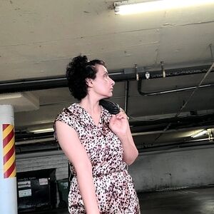 Calvin Klein Animal Print Sleeveless Dress